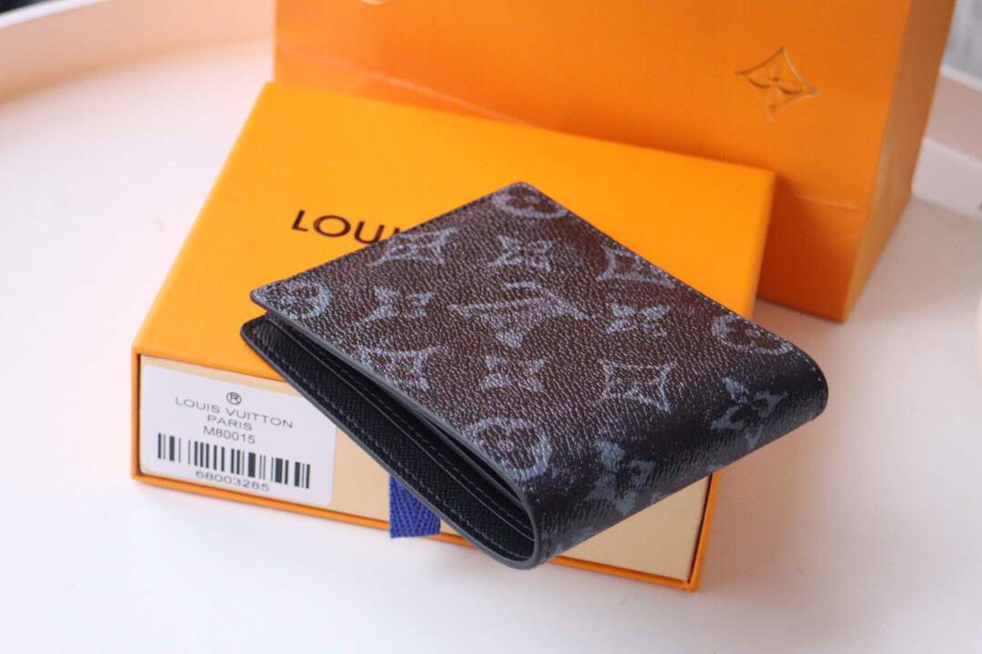 LV M61695 Louis Vuitton Multiple Wallet Monogram Eclipse