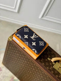 LV M61864 Louis Vuitton Zippy Wallet Silk screen blue