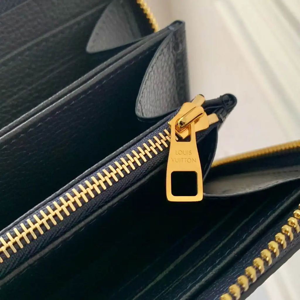 LV M61864 Louis Vuitton Zippy Wallet Silk screen blue