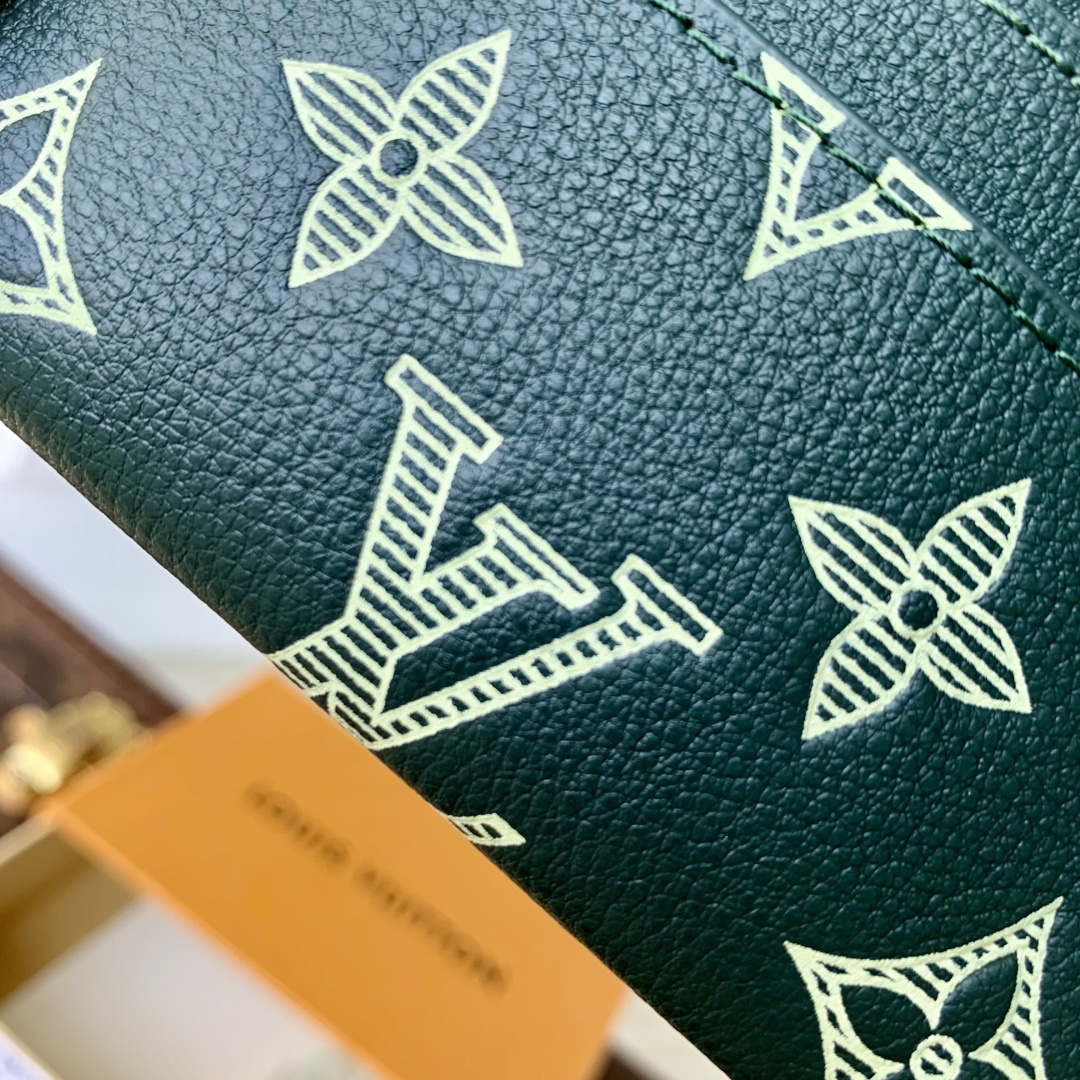 LV M62170 Louis Vuitton Double Card Holder Forest Green