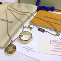 LV M62485 Louis Vuitton Monogram Charms Necklace Gold - Default Title - View 1