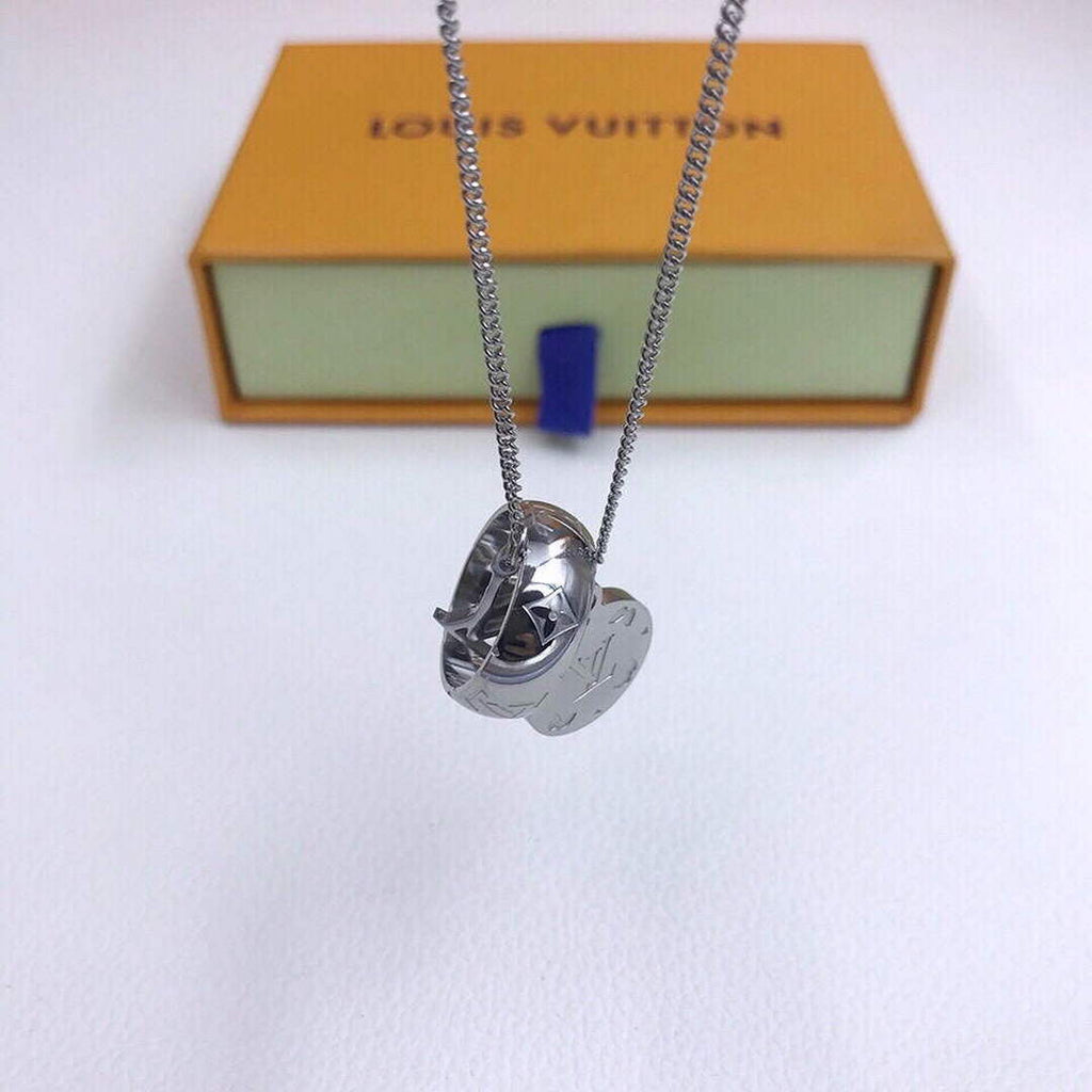 LV M62485 Louis Vuitton Monogram Charms Necklace Silver