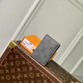 LV M63144 Louis Vuitton Pocket Organizer Coated Canvas Gray