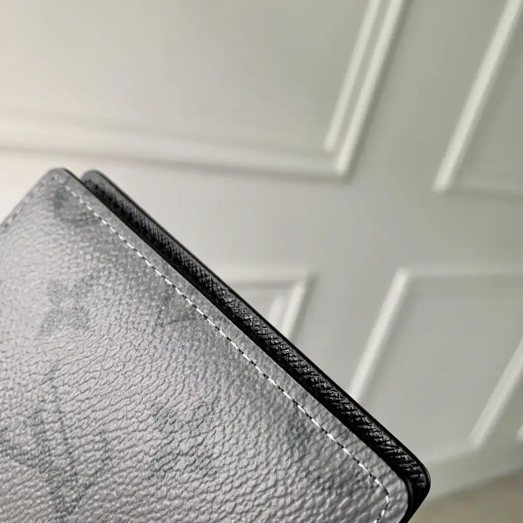 LV M63144 Louis Vuitton Pocket Organizer Coated Canvas Gray