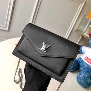 LV M63471 Louis Vuitton Mylockme Chain Pochette Black - Default Title - View 1