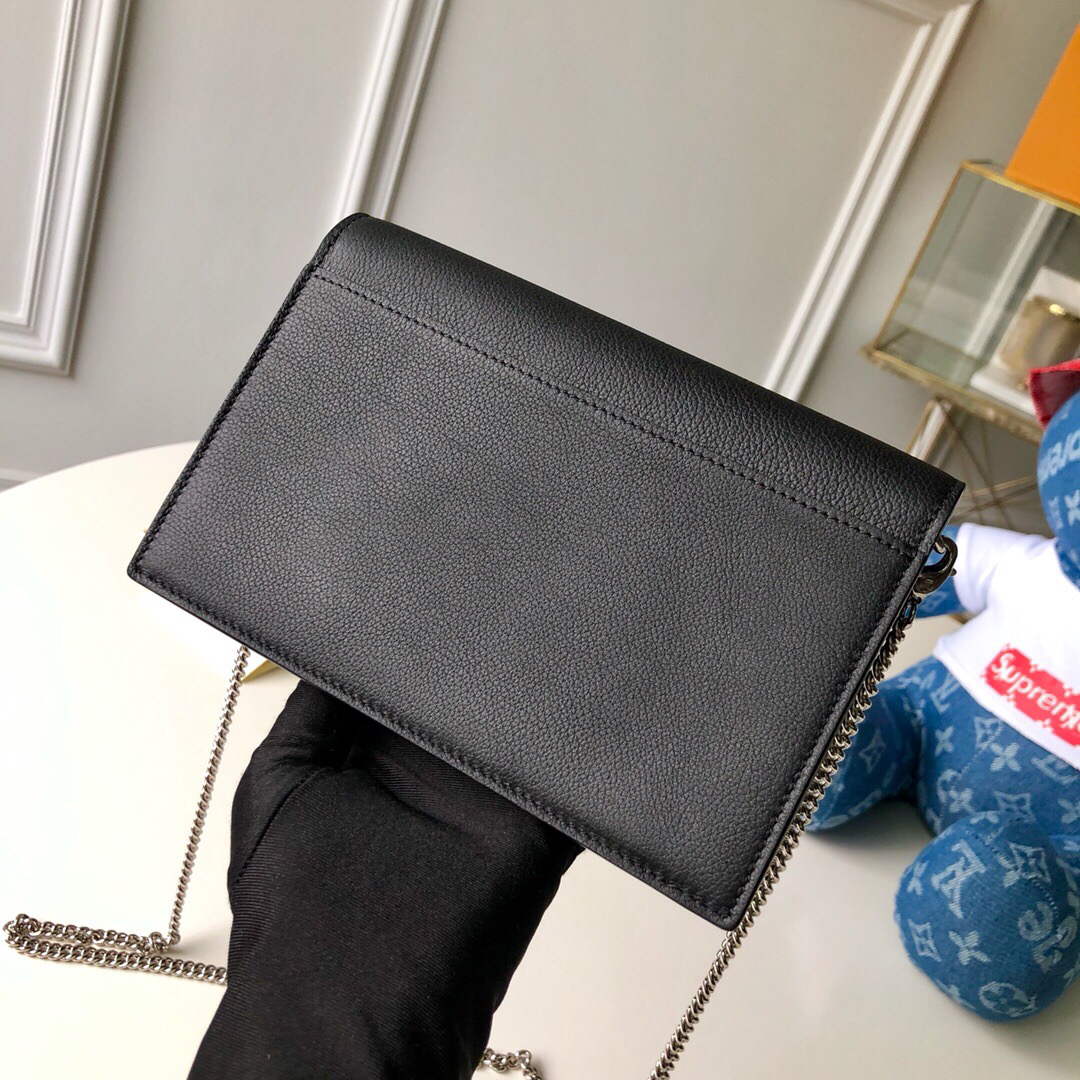 LV M63471 Louis Vuitton Mylockme Chain Pochette Black - Default Title - View 2