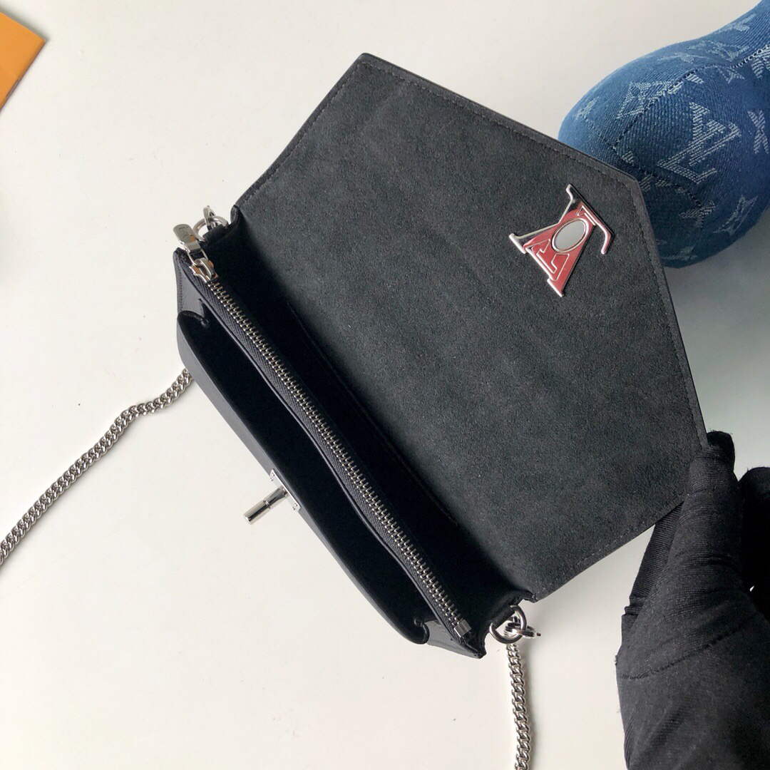LV M63471 Louis Vuitton Mylockme Chain Pochette Black - Default Title - View 8