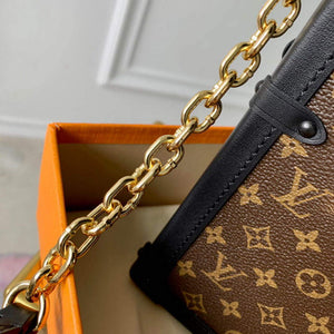 LV M63913 Louis Vuitton Vertical Trunk Pochette Bag Black - Default Title - View 6