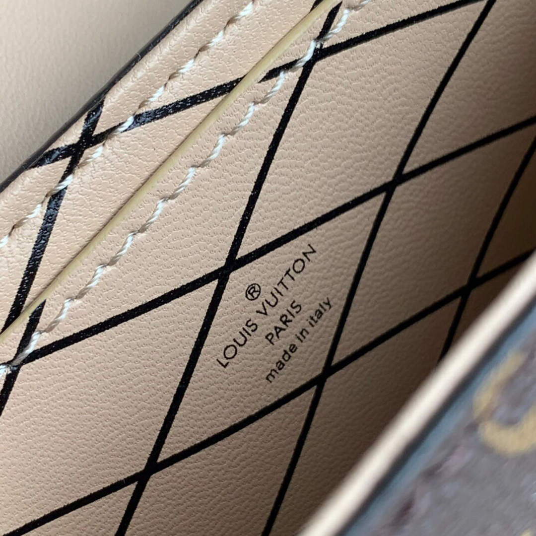 LV M63913 Louis Vuitton Vertical Trunk Pochette Bag Black - Default Title - View 9