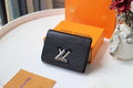 LV M64414 Louis Vuitton Twist Compact Wallet Epi Leather Black - luxibagsmall