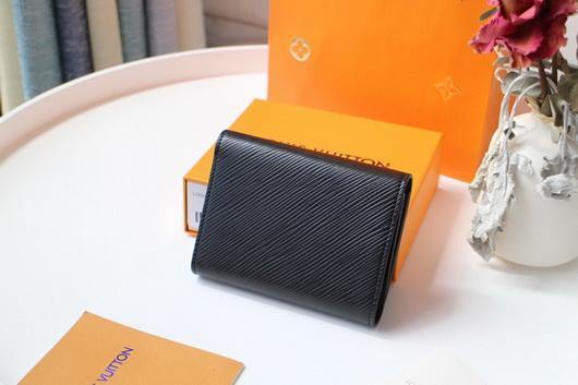 LV M64414 Louis Vuitton Twist Compact Wallet Epi Leather Black - luxibagsmall