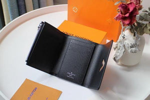 LV M64414 Louis Vuitton Twist Compact Wallet Epi Leather Black - luxibagsmall