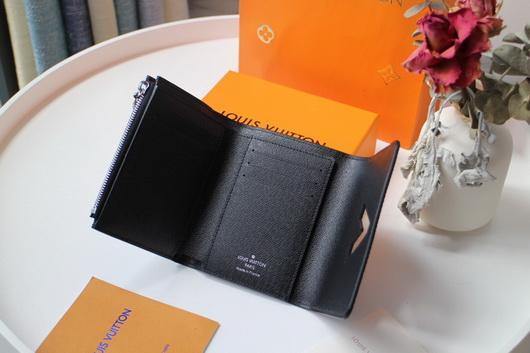 LV M64414 Louis Vuitton Twist Compact Wallet Epi Leather Black - luxibagsmall