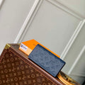 LV M66540 Louis Vuitton Brazza Wallet Navy Blue - Default Title - View 1