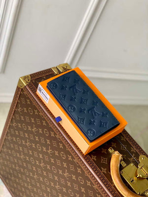 LV M66540 Louis Vuitton Brazza Wallet Navy Blue - Default Title - View 3