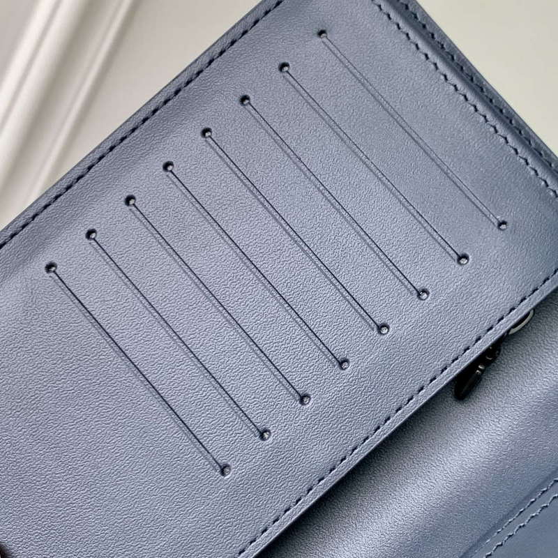 LV M66540 Louis Vuitton Brazza Wallet Navy Blue