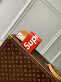 LV M67542 MULTIPLE Wallet Louis Vuitton x Supreme leather Red