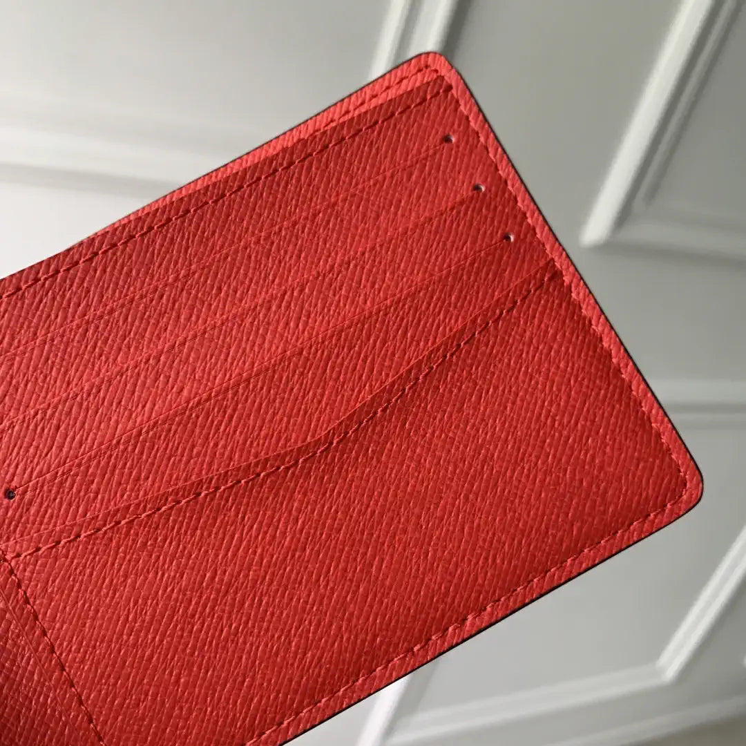 LV M67542 MULTIPLE Wallet Louis Vuitton x Supreme leather Red