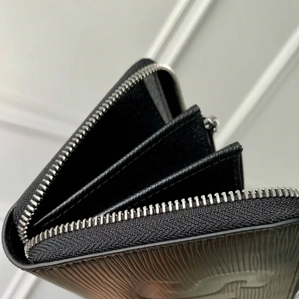 LV M67548 Zippy Wallet Louis Vuitton x Supreme leather Black