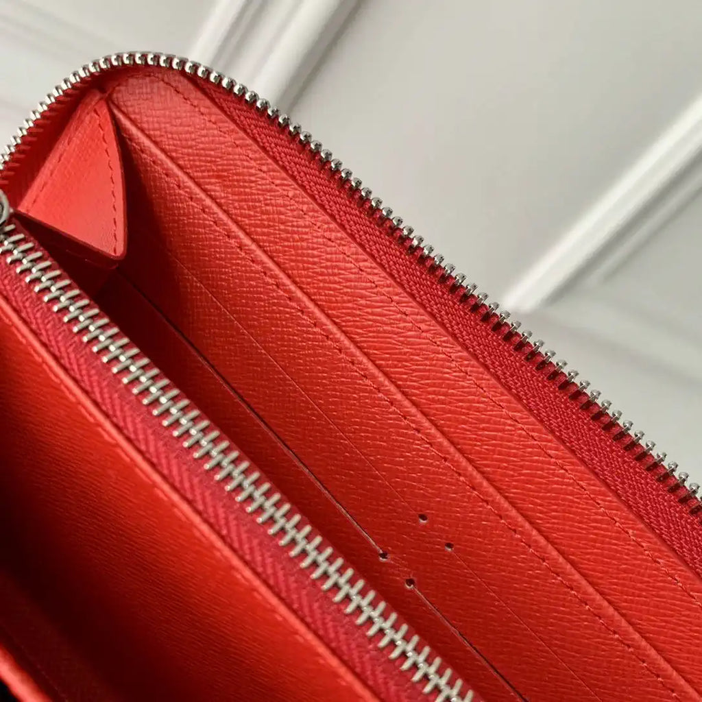 LV M67548 Zippy Wallet Louis Vuitton x Supreme leather Red