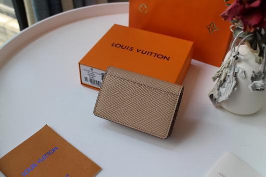 LV M68682 Louis Vuitton Twist Multicartes Wallet Epi Leather Apricot - luxibagsmall