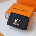 LV M68682 Louis Vuitton Twist Multicartes Wallet Epi Leather Black - luxibagsmall