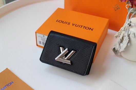 LV M68682 Louis Vuitton Twist Multicartes Wallet Epi Leather Black - luxibagsmall