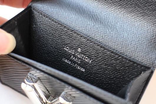 LV M68682 Louis Vuitton Twist Multicartes Wallet Epi Leather Black - luxibagsmall