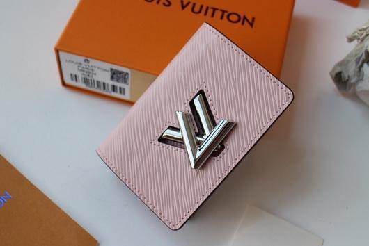 LV M68682 Louis Vuitton Twist Multicartes Wallet Epi Leather Pink - luxibagsmall