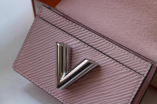 LV M68682 Louis Vuitton Twist Multicartes Wallet Epi Leather Pink - luxibagsmall