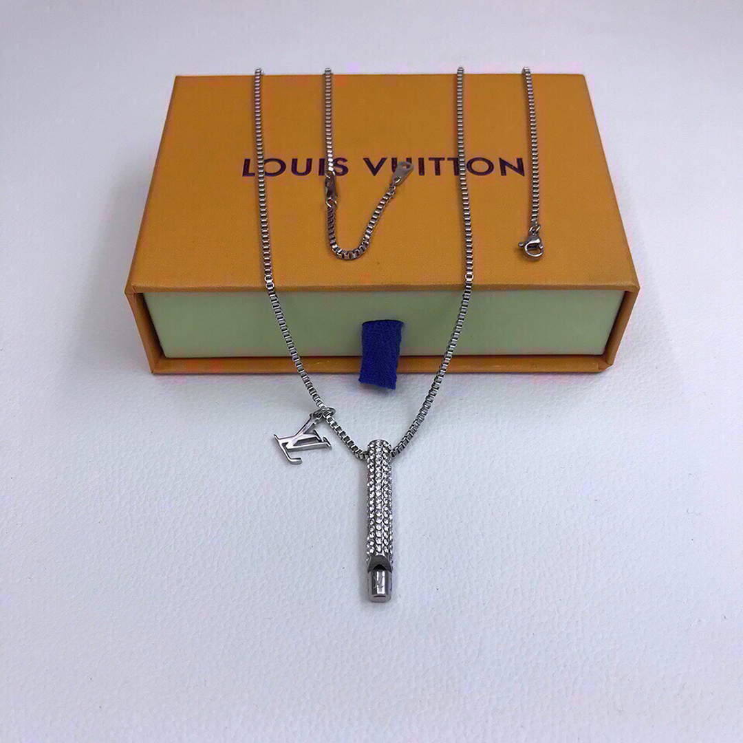 LV M68874 Louis Vuitton Pendant Chain LV whistle Necklace - Default Title - View 1