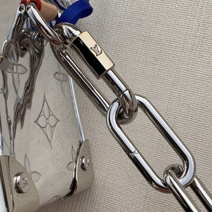 LV M68906 Louis Vuitton Mini Soft Trunk Bag Patent Silver - Default Title - View 6
