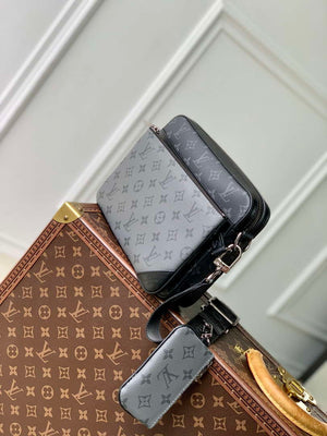 LV M69443 Louis Vuitton Trio Messenger Bag Monogram Eclipse Canvas - Default Title - View 2