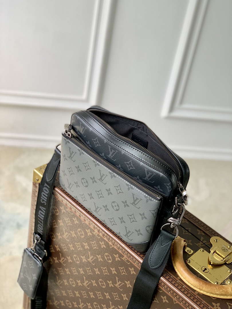 LV M69443 Louis Vuitton Trio Messenger Bag Monogram Eclipse Canvas - Default Title - View 9