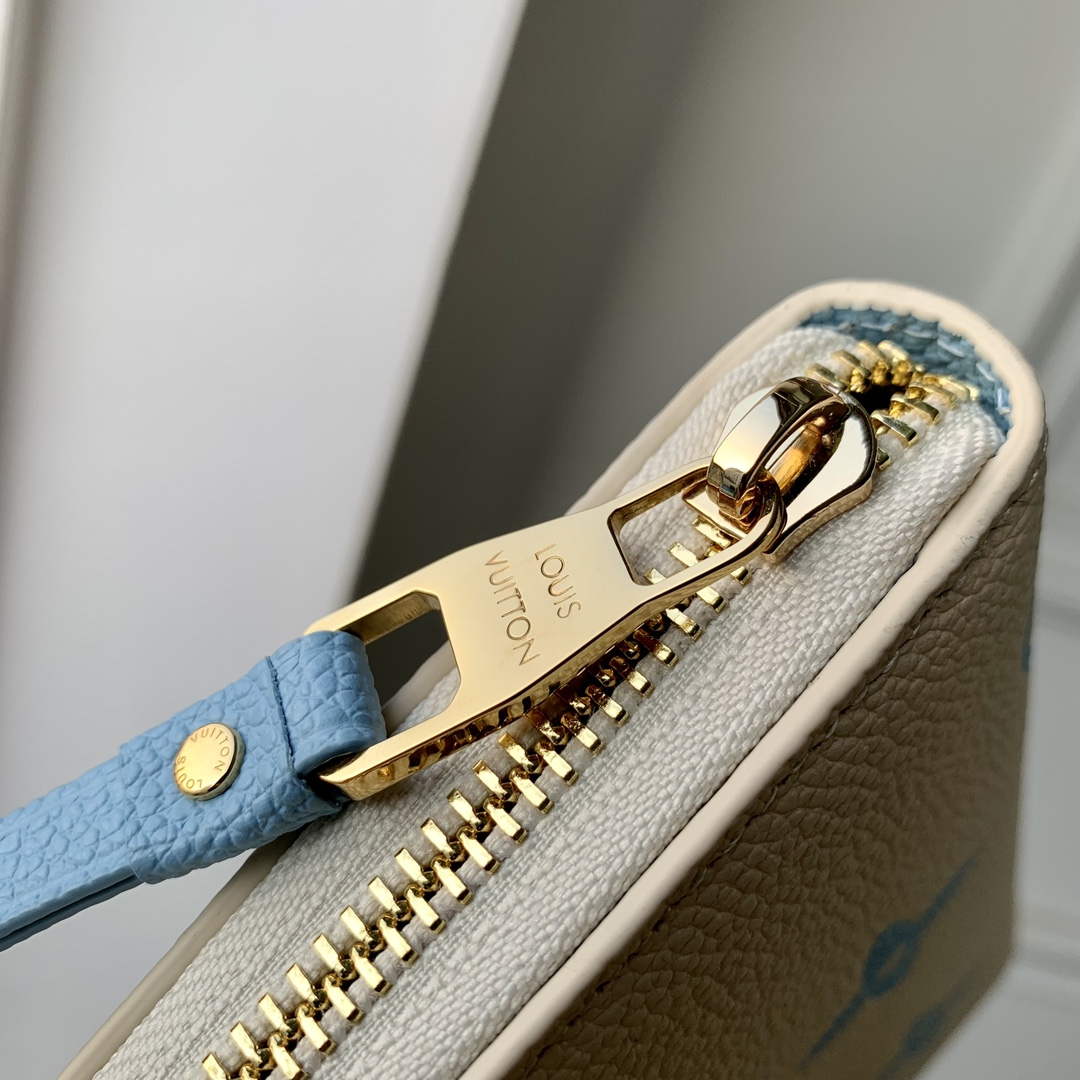 LV M69794 Louis Vuitton Zippy Wallet Blue - Default Title - View 6