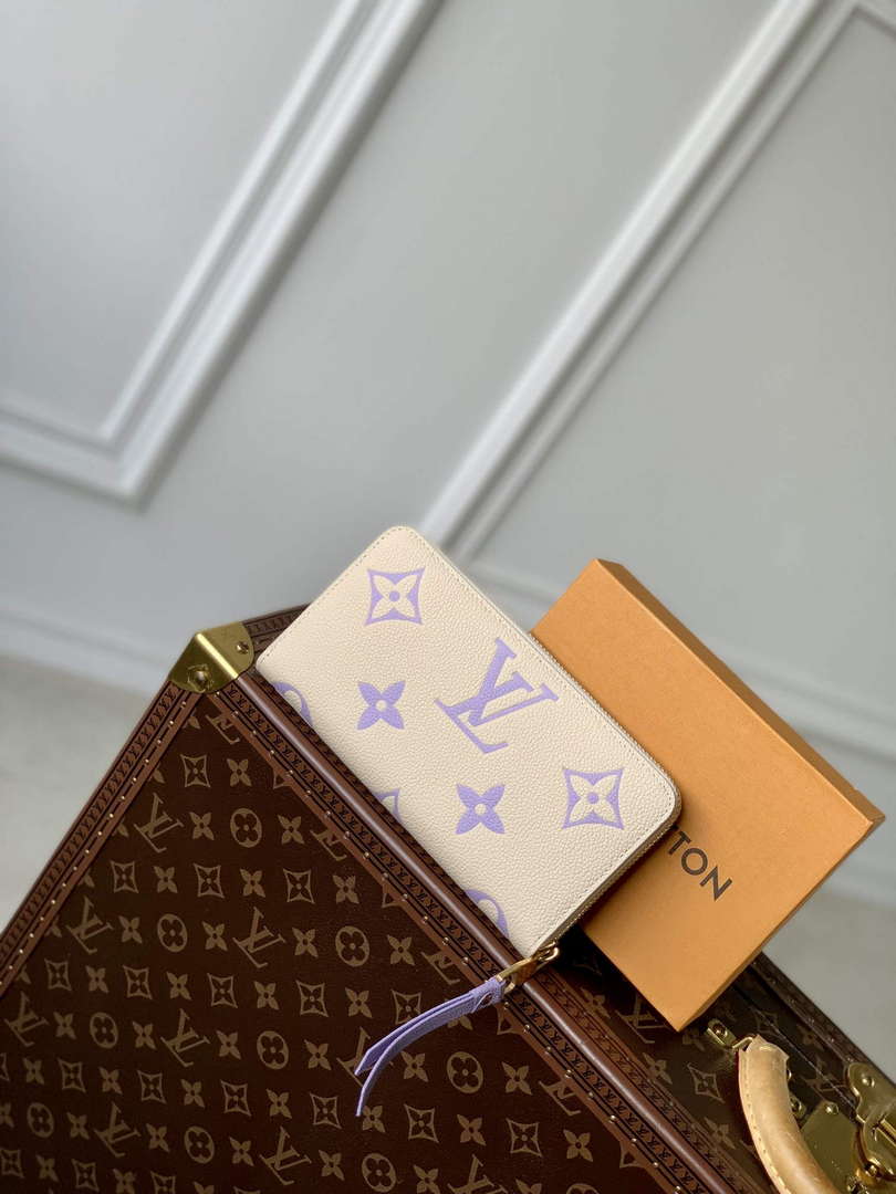 LV M69794 Louis Vuitton Zippy Wallet Taro Purple