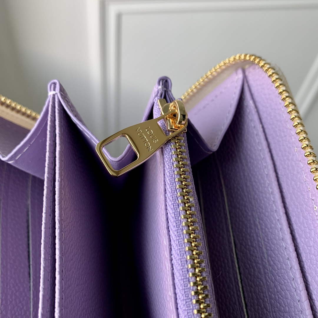 LV M69794 Louis Vuitton Zippy Wallet Taro Purple