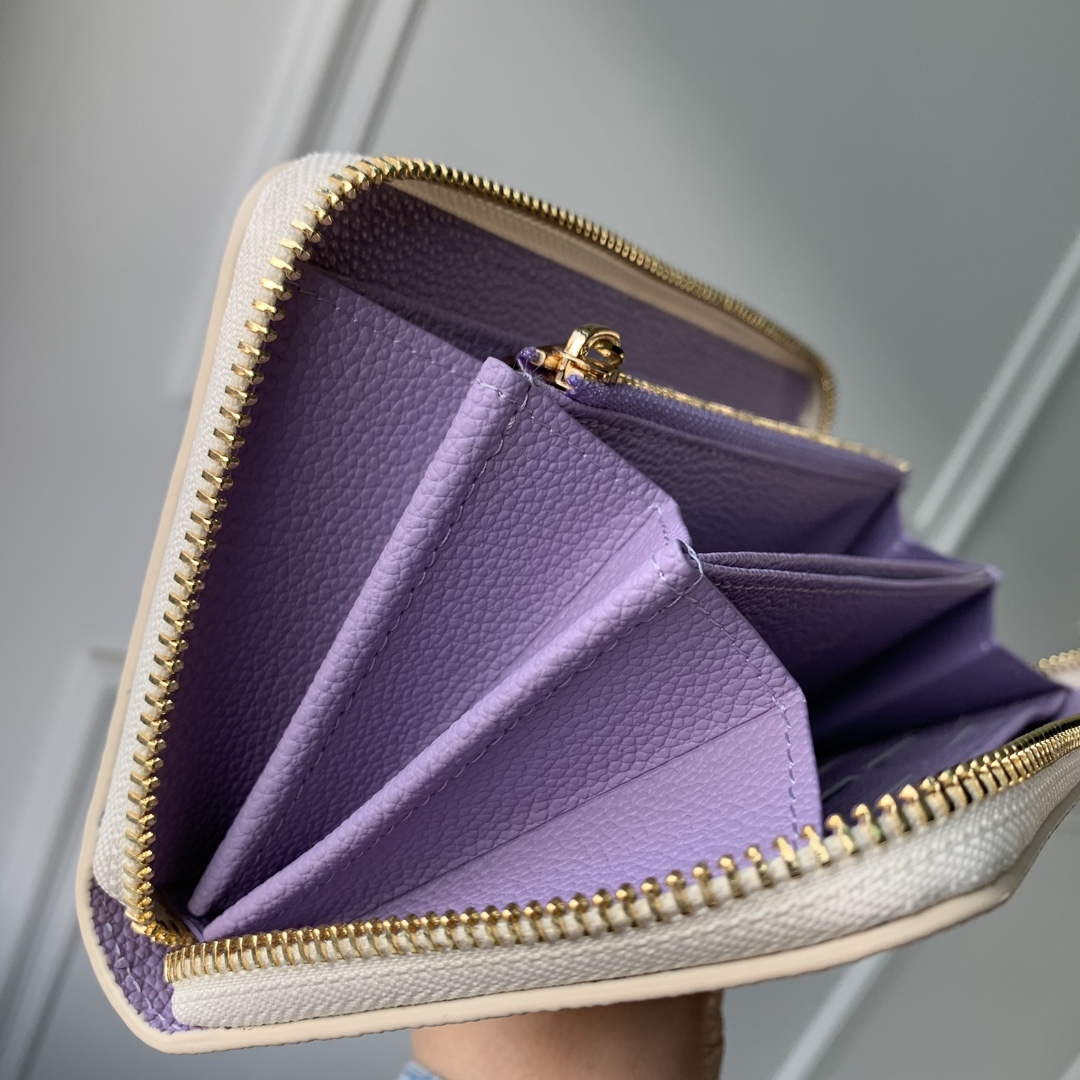 LV M69794 Louis Vuitton Zippy Wallet Taro Purple