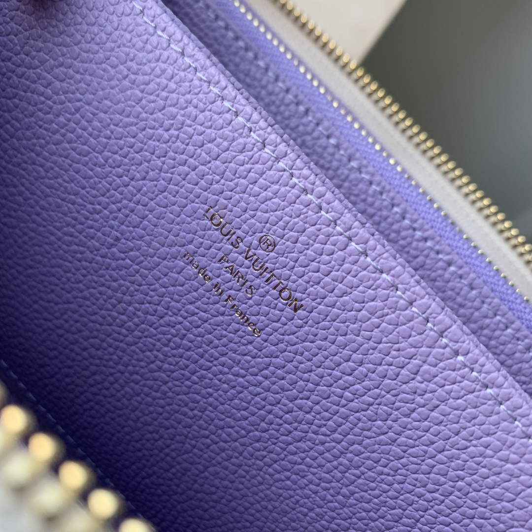 LV M69794 Louis Vuitton Zippy Wallet Taro Purple