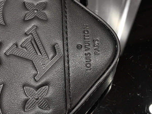 LV M69827 Louis Vuitton Duo Messenger Monogram Shadow Leather Black - luxibagsmall