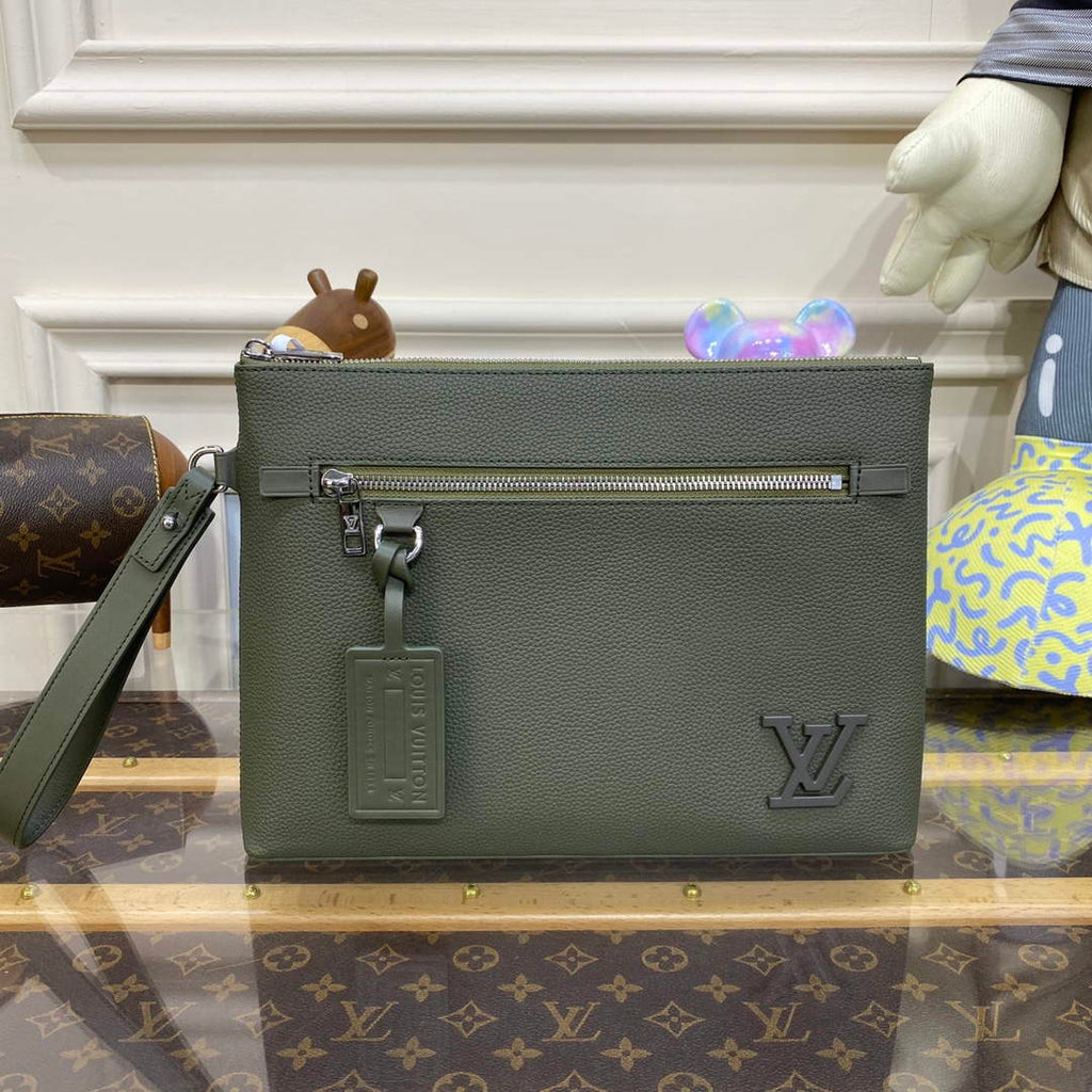 LV M69837 Louis Vuitton Takeoff Pouch Bag ArmyGreen