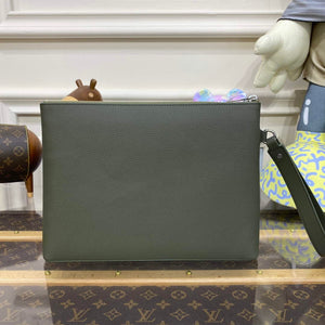 LV M69837 Louis Vuitton Takeoff Pouch Bag ArmyGreen - Default Title - View 2