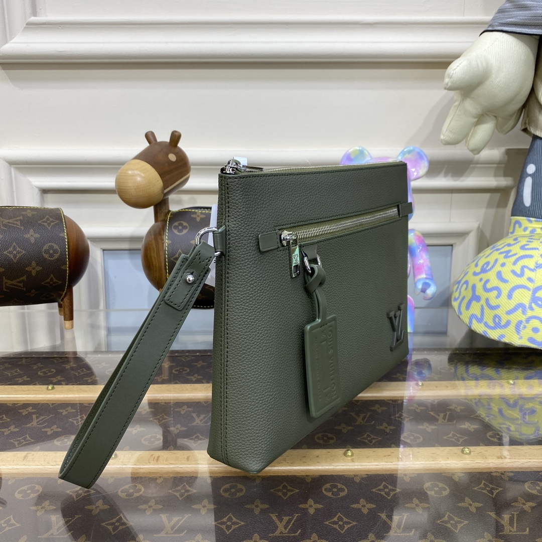 LV M69837 Louis Vuitton Takeoff Pouch Bag ArmyGreen - Default Title - View 3