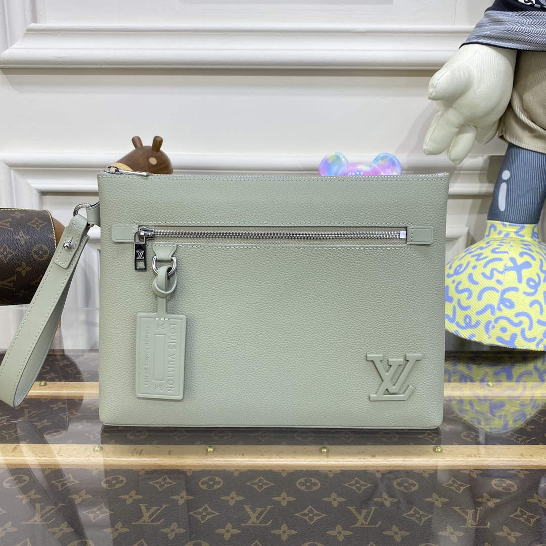 LV M69837 Louis Vuitton Takeoff Pouch Bag Asphalt gray - Default Title - View 1