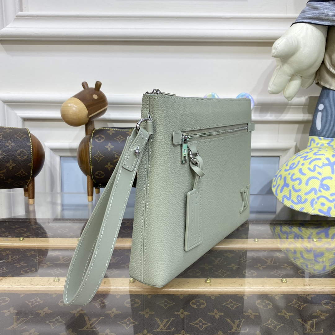 LV M69837 Louis Vuitton Takeoff Pouch Bag Asphalt gray - Default Title - View 3