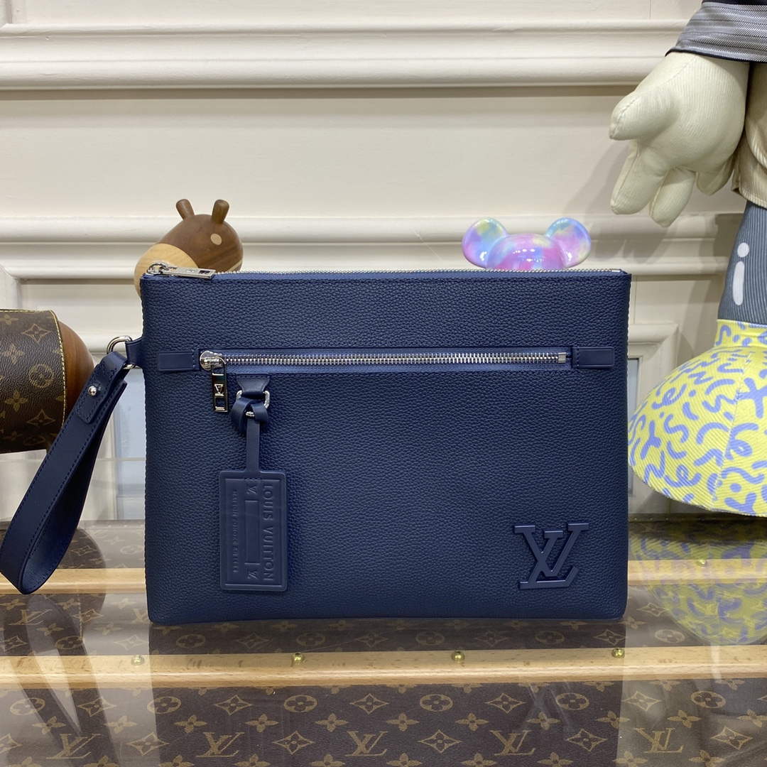 LV M69837 Louis Vuitton Takeoff Pouch Bag Blue - Default Title - View 1