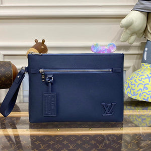 LV M69837 Louis Vuitton Takeoff Pouch Bag Blue - Default Title - View 1