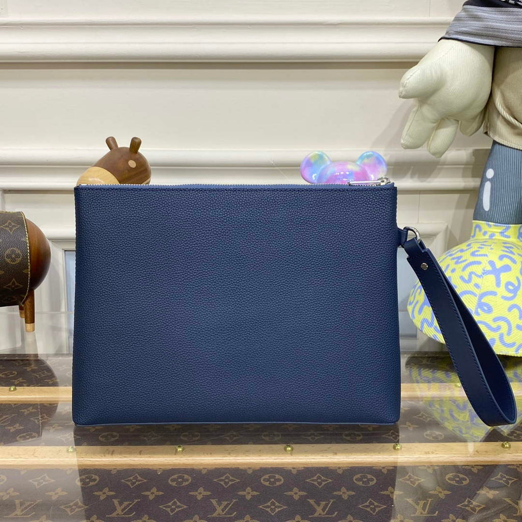 LV M69837 Louis Vuitton Takeoff Pouch Bag Blue