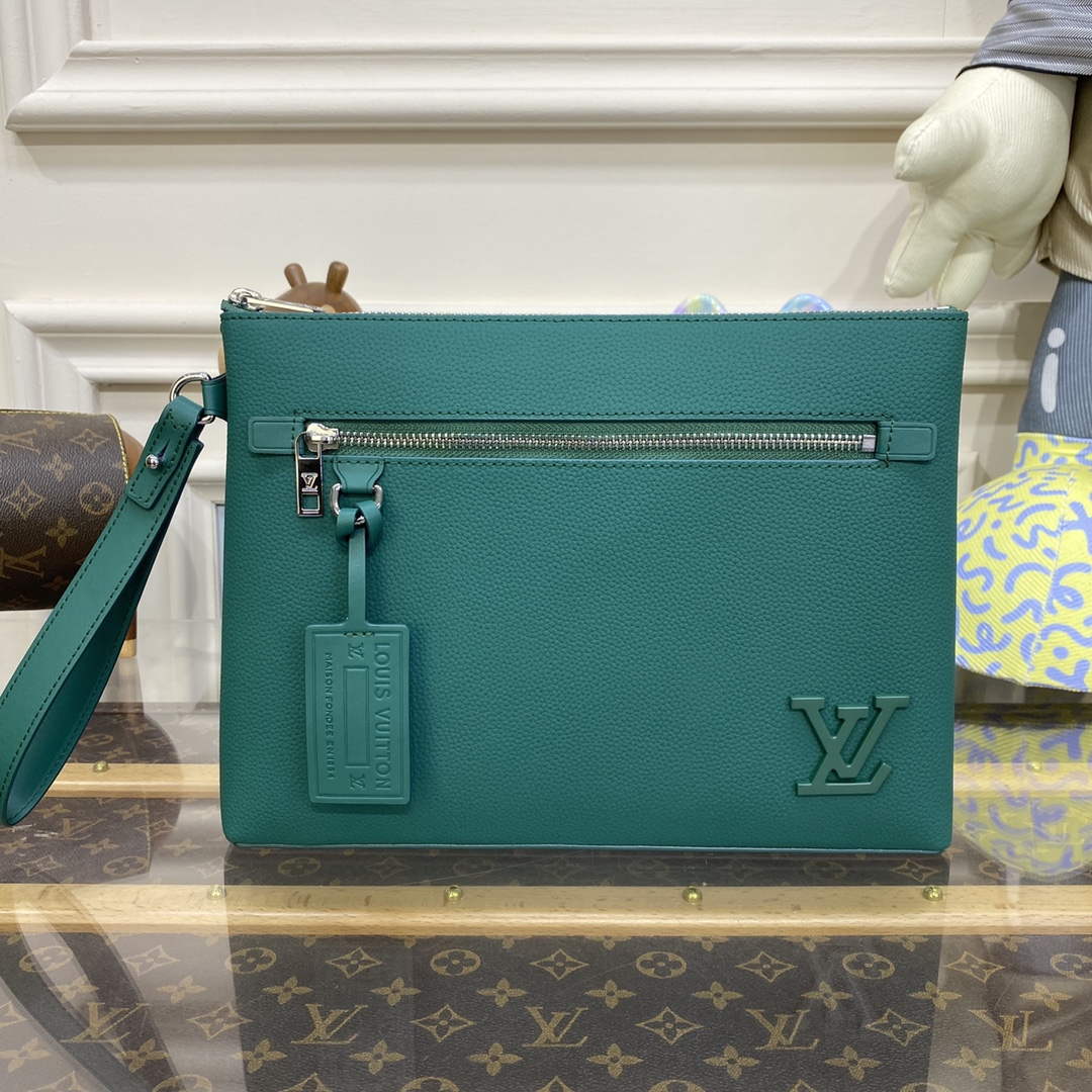 LV M69837 Louis Vuitton Takeoff Pouch Bag Jade green - Default Title - View 1