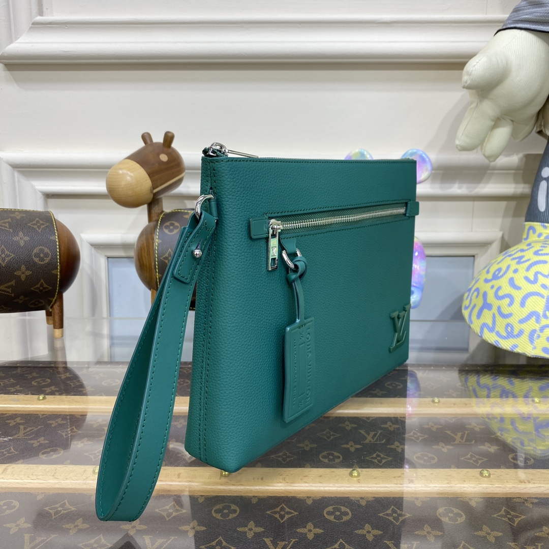 LV M69837 Louis Vuitton Takeoff Pouch Bag Jade green - Default Title - View 3